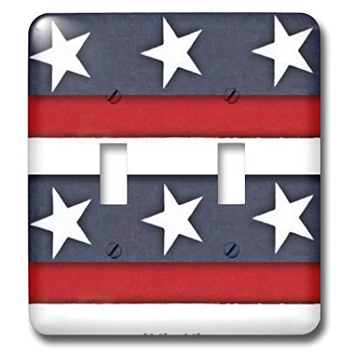 3dRose Lee Hiller Designs Stars n Stripes _ Stars n Strips Red White Blue II _ double toggle switch _lsp_44406_2_ 3dRose Lee Hiller Designs Stars n Stripes _ Stars n Strips Red White Blue II _ double toggle switch _lsp_44406_2_