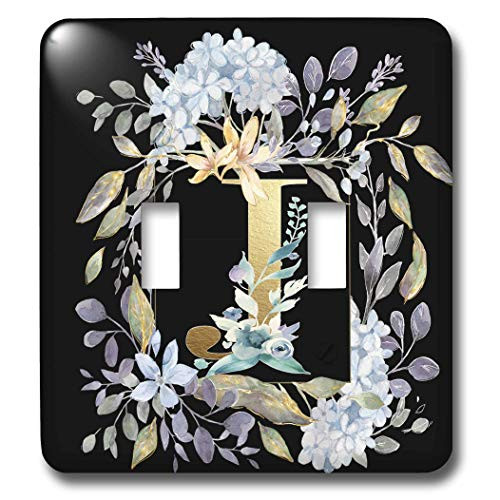 3dRose Monogram J Pretty Image Of Watercolor Blue Hydrangea. _ Light Switch Covers _lsp_327844_2_ 3dRose Monogram J Pretty Image Of Watercolor Blue Hydrangea. _ Light Switch Covers _lsp_327844_2_