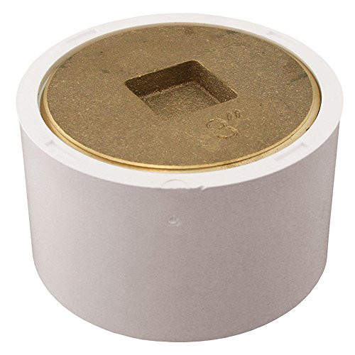 Jones Stephens Corp _ 3X4 Pvc Flush Fit C O W 3 Brass Csk Plug