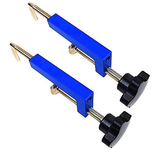 Varadyle 2 Pcs Fixing Clip Universal Fence Clip Fixing G_Clamp Fast Fixing Clip Woodworking Tools _Blue_