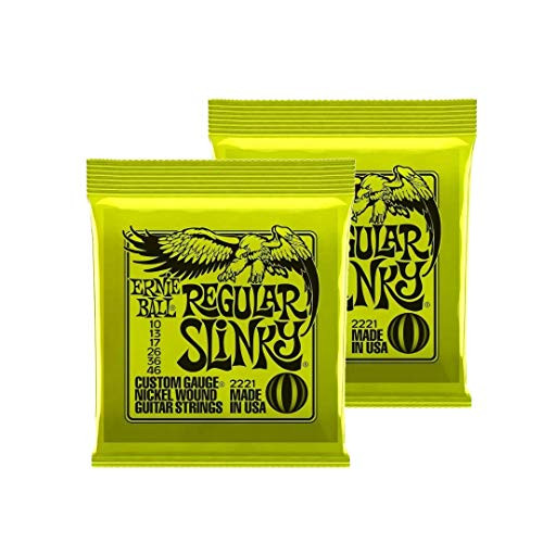 Ernie Ball Electric Guitar Strings _ Regular Slinky Nickel Wound 10_46 _ 2 Pack Ernie Ball Electric Guitar Strings _ Regular Slinky Nickel Wound 10_46 _ 2 Pack