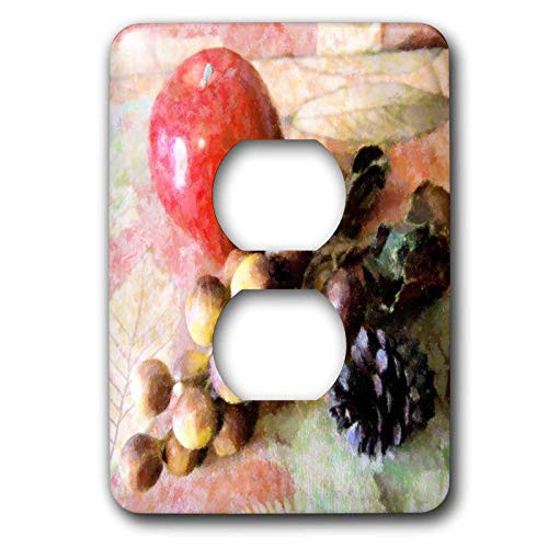 3dRose lsp_23063_6 Apple N Grapes 2_Plug Outlet Cover