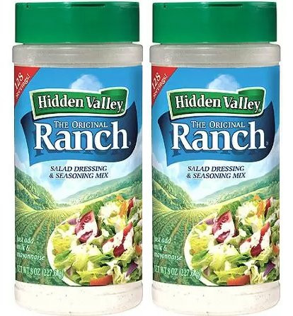 Hidden Valley Original Ranch Seasoning and Salad Dressing Mix_ Two 8 Ounce Canisters _16 Ounces Total_