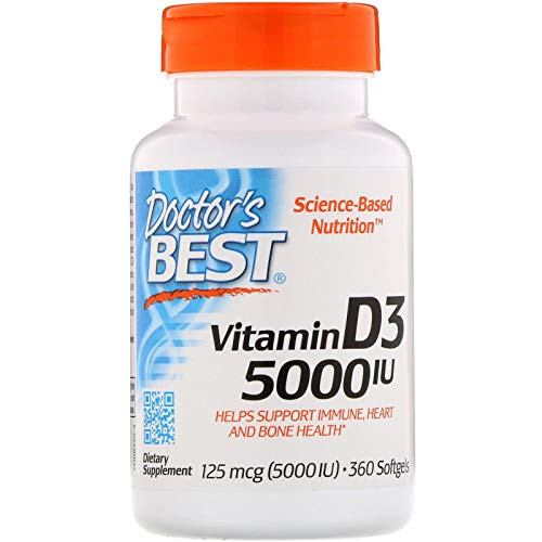 Doctor's Best_ _2 Pack_ Vitamin D3_ 125 mcg _5000 IU__ 360 Softgels