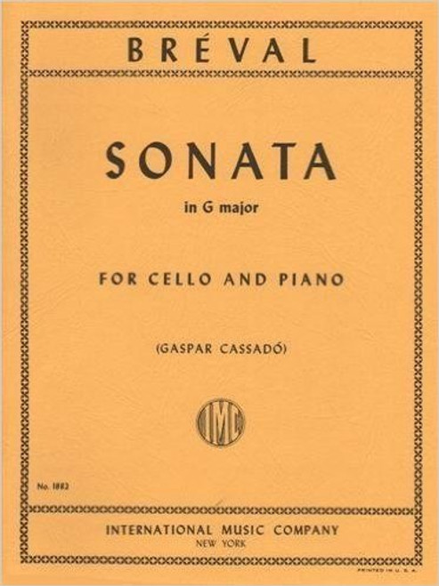 Breval Jean Baptiste Sonata In G Major Op. 12 No. 5 for Cello and Piano by Cassado _ International