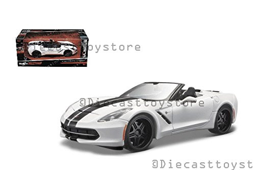 MAISTO 1 24 W B MODERN MUSCLE 2014 CHEVROLET CORVETTE STINGRAY CONVERTIBLE STRIPES