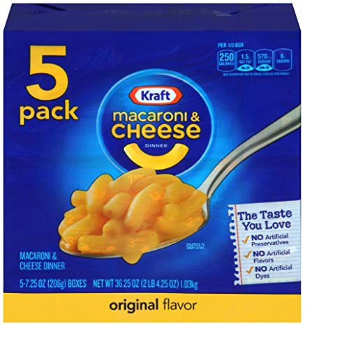 Kraft Original Flavor Macaroni  and  Cheese Dinner 5_7.25 oz. Boxes _ 3 Pack