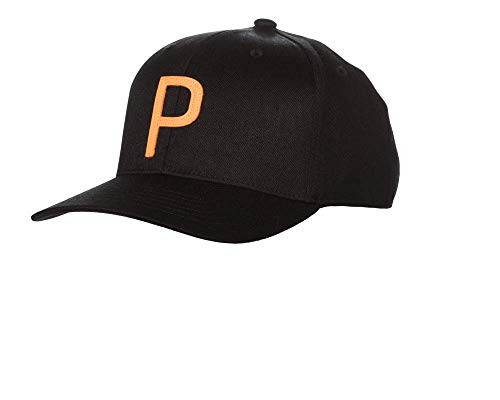 Puma Golf 2018  inch P inch  Snapback Hat _One Size__ Puma Black Vibrant Orange