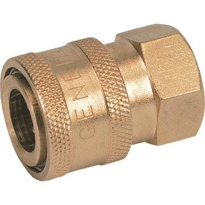NorthStar Brass Pressure Washer Quick Coupler _ 1 4in. NPT_F_ 5200 PSI_ 6.0 GPM_ Brass_ Model Number ND10001P