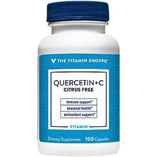 The Vitamin Shoppe Quercetin Plus Vitamin C_ Citrus Free_ Antioxidant That Supports A Healthy Immune for All Seasons _100 Capsules_ The Vitamin Shoppe Quercetin Plus Vitamin C_ Citrus Free_ Antioxidant That Supports A Healthy Immune for All Seasons _100 Capsules_