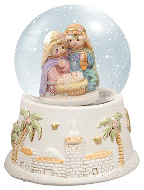 C BC Children's Christmas Holy Family _ Jesus Mary Joseph _ 2½ inch  Resin Nativity Water Ball _ Snow Globe