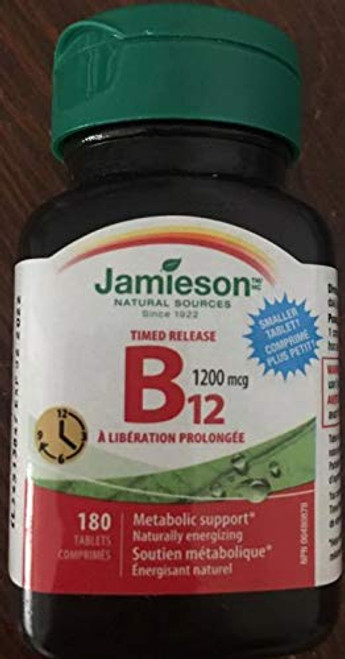 Jamieson Vitamin B12 1200mcg Timed Release_ 180 Tablets