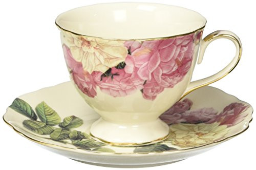 Romantic Rose Porcelain Teacup And Saucer Set