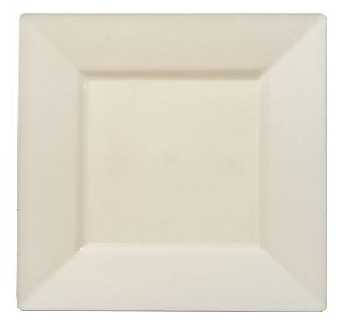 Plastic Squares 10 3 4 inch  Inch Cream Plates _ 10 Ct.