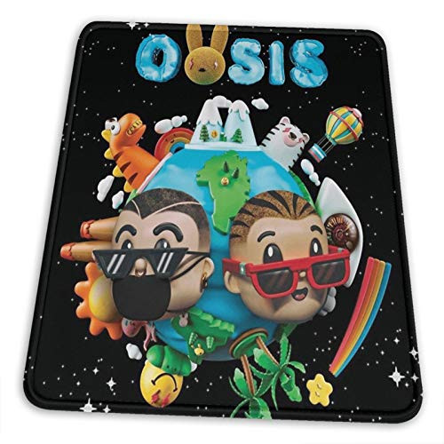 Oasis of J Balvin and Bad Bunny Pullover Hoodie Electronic Sports Office Gaming Learning Rubber Non_Slip Mouse PadMouse Pad Mouse Mat for Computer Desk Laptop Office Non_Slip Rubber