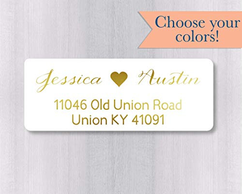 60ct _ Gold or Color Foil Wedding Invitation Return Address Labels_ Wedding Invitation Return Address Stickers _ 338_F_