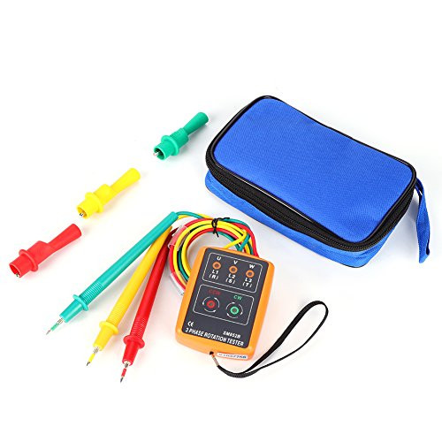 1 Set Portable Sequence Tester SM_852B 60V~600V AC 3_Phase Sequence Order Rotation Indicator Tester 20Hz_400Hz