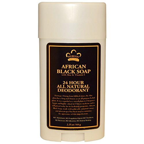 Nubian Heritage_ 24 Hour All Natural Deodorant_ African Black Soap with Aloe  and  Vitamin E_ 2.25 oz _64 g__pack of 2_ Nubian Heritage_ 24 Hour All Natural Deodorant_ African Black Soap with Aloe  and  Vitamin E_ 2.25 oz _64 g__pack of 2_