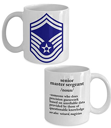 US Air Force Senior Master Sergeant Definition Funny Military E_8 Coffee Mug Veteran Idea