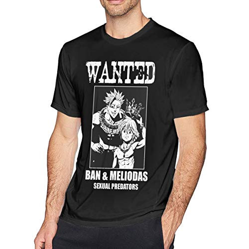 Max GH The Seven Deadly Sins Men's Cotton Short Sleeve T_Shirt Black XXL