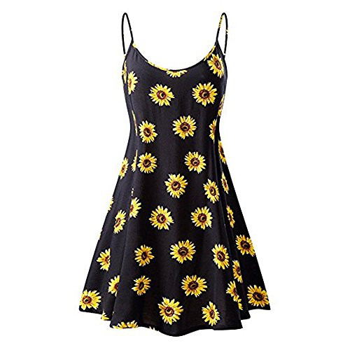 Clearance Women Dresses Sleeveless Cocktail Party Evening Swing Dress Beach Sundress for Summer _L_ Yellow_ Clearance Women Dresses Sleeveless Cocktail Party Evening Swing Dress Beach Sundress for Summer _L_ Yellow_