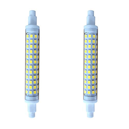 LXcom R7S LED Light Bulb 10W Dimmable Double Ended R7S J118 LED Bulbs 100W Halogen Equivalent Daylight White 6000K J Type T3 118mm R7s Base LED Floodlight for Landscape Lighting_ 2 Pack