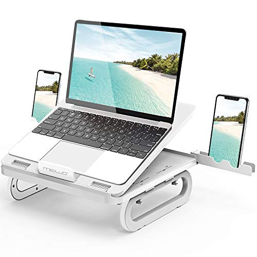 Laptop Stand_ Meiwo Multi_Angle Computer Holder Ergonomic Portable Foldable Notebook Riser Compatible with MacBook_ Air_ Pro_ Dell XPS_ HP_ Lenovo All Laptops of 10_19  _White_