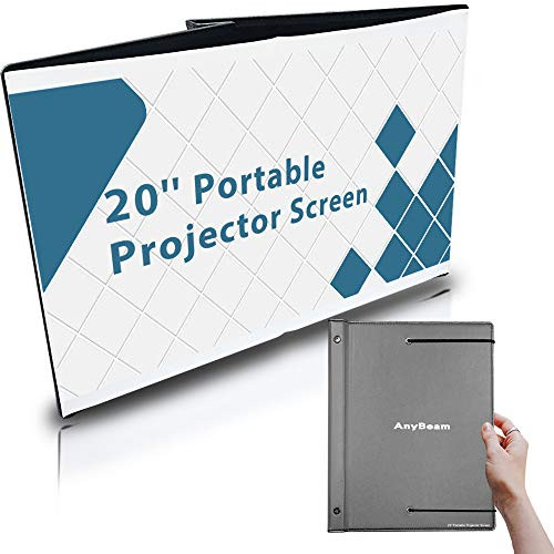 AnyBeam 20 inch Portable Projector Screen_ Tabletop Projection Screen_ Mini and Foldable_ for AnyBeam pico Projector_ LCD LED DLP projectors_ Commericial_ Indoor and Outdoor use