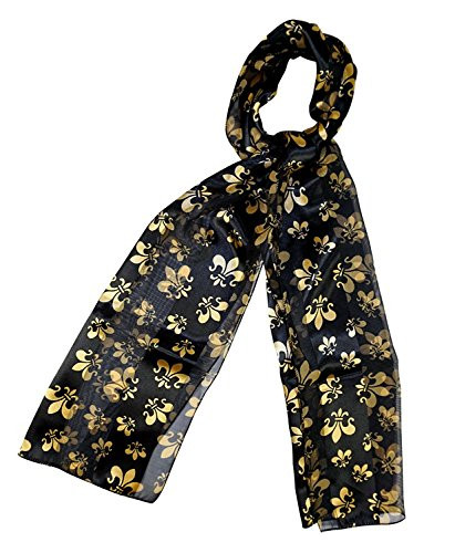 Black Gold Fleur De Lis Fashion Scarves