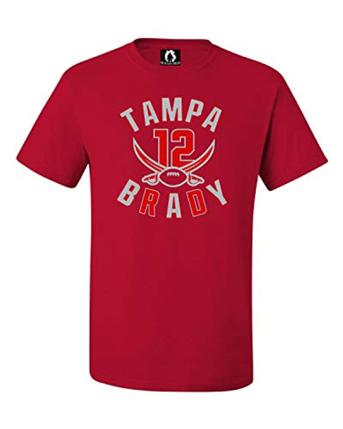 Squatch King Threads YS 6_8 Red Youth Tampa Bay Brady T_Shirt