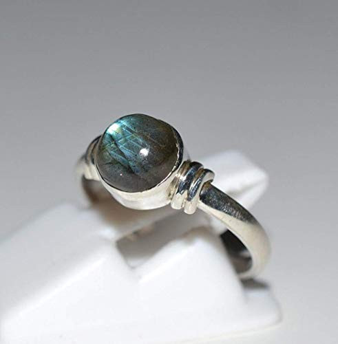 Labradorite Silver Ring_ Blue Fire Labradorite Silver Ring_ 925 Sterling Silver_ Silver Ring_ Handmade Jewelry_ Size 3_13 US