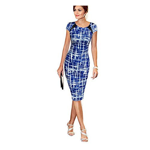 Women Dresses Floral Printed Cocktail Party Evening Bodycon Dress Beach Sundress for Summer _L_ ? Blue_ Women Dresses Floral Printed Cocktail Party Evening Bodycon Dress Beach Sundress for Summer _L_ ? Blue_