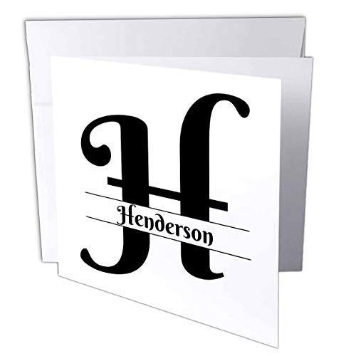 3dRose BrooklynMeme Monograms _ Bold Script Monogram H _ Howard _ 12 Greeting Cards with envelopes _gc_304993_2_