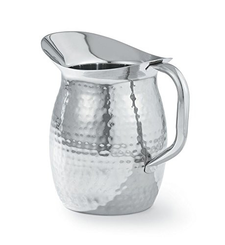 Artisan 2-Quart Stainless Steel Serving Pitcher with Hammered Texture