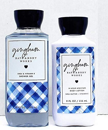Bath and Body Works GINGHAM DUO Gift Set _ Body Lotion  and  Shower Gel _ Full Size