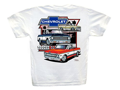 Chevy Trucks 1967_1972 White T_Shirt  Medium _ 1968 1969 1970 1971 Cheyenne Super C K C_10 Chevy