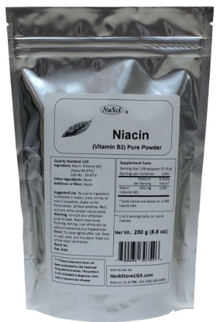 NuSci Niacin Vitamin B3 Pure Powder _250 Grams _8.8 oz__