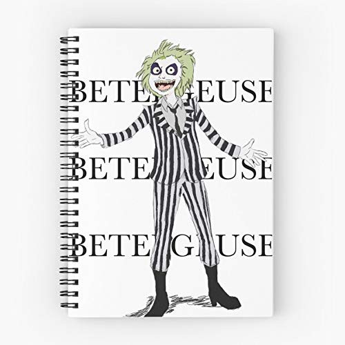 Movies Beetlejuice Tiktok Meme Horror Culture Popular Pop Cute School Five Star Spiral Notebook With Durable Print