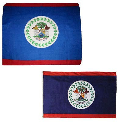 K's Novelties Wholesale Combo Lot Belize Country 50 inch x60 inch  Fleece  and  3'x5' Polyester Flag
