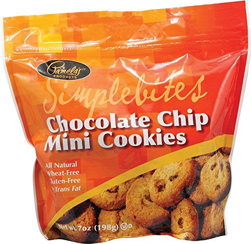 Pamelas Products Chocolate Chip Simplebites Mini cookies_ 7 Ounce _ 6 per case.
