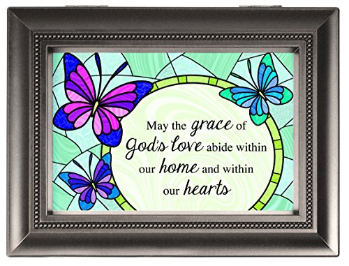 Carson Home Accents Love Abide Music Box Playing Jesus Loves Me