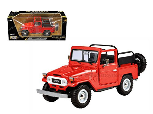 Motor Max 1 24 W B Platinum Collection Toyota FJ40 Convertible Diecast Vehicle_ Red Motor Max 1 24 W B Platinum Collection Toyota FJ40 Convertible Diecast Vehicle_ Red