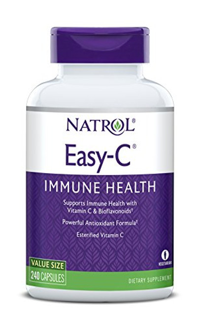 Natrol Easy_C Immune Health_ Supports Immune Health with Vitamin C and Bioflavonoids_ Bios Vegi Capsules_ 500 mg_ 240 Count Natrol Easy_C Immune Health_ Supports Immune Health with Vitamin C and Bioflavonoids_ Bios Vegi Capsules_ 500 mg_ 240 Count