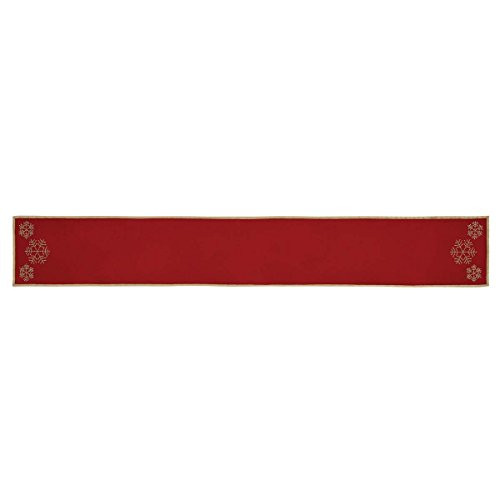 VHC Brands Christmas Holiday Tabletop & Kitchen-Revelry Red Runner, 13" x 90", Smoke VHC Brands Christmas Holiday Tabletop & Kitchen-Revelry Red Runner, 13" x 90", Smoke