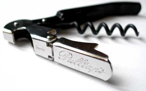Pulltap's Double-Hinged Waiters Corkscrew, Black and Stainless Steel, Set of 4
