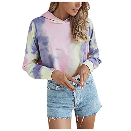 F_topbu Hoodies for Women_ Long Sleeve Lightweight Sweatshirt Gradient Tie Dye Printed Crop Tops Casual Pullover Shirt