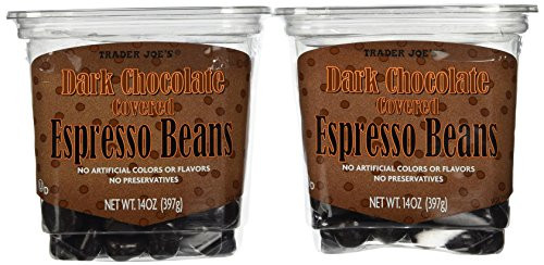 Trader Joe's Dark Chocolate Covered Espresso Beans_ 14oz. _2 pack_