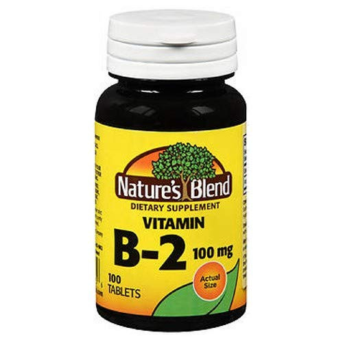 Nature's Blend Vitamin B2 100 mg _ 100 Tablets_ Pack of 3