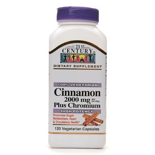 21st Century Cinnamon 2000 mg Plus Chromium_ Veggie Capsules 120 ea Pack of 3 21st Century Cinnamon 2000 mg Plus Chromium_ Veggie Capsules 120 ea Pack of 3