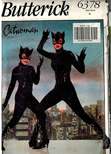 Misses Catwoman Costume Sewing Pattern  Batman Returns Costume Pattern  Size XS _ L Butterick 6378 A